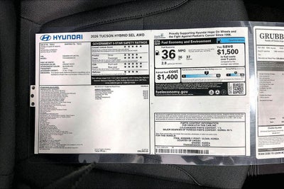 2026 Hyundai TUCSON HYBRID SEL AWD