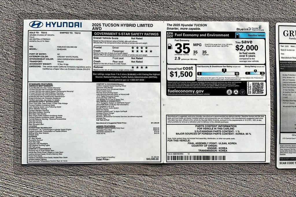 2025 Hyundai TUCSON HYBRID Limited
