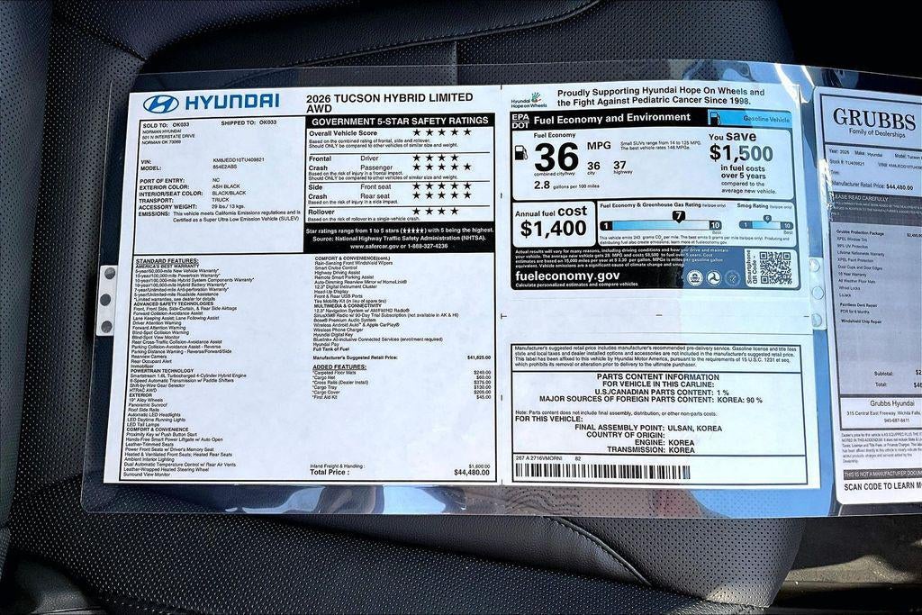 2026 Hyundai TUCSON HYBRID Limited