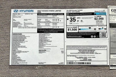 2025 Hyundai TUCSON HYBRID Limited