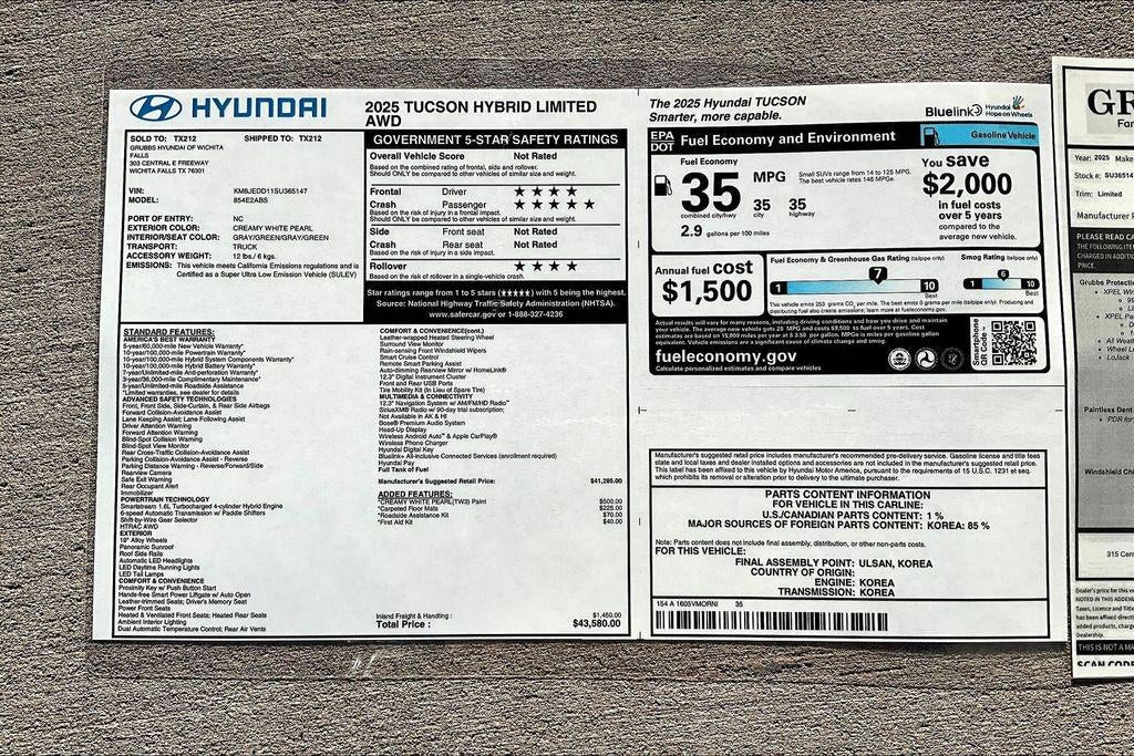2025 Hyundai TUCSON HYBRID Limited