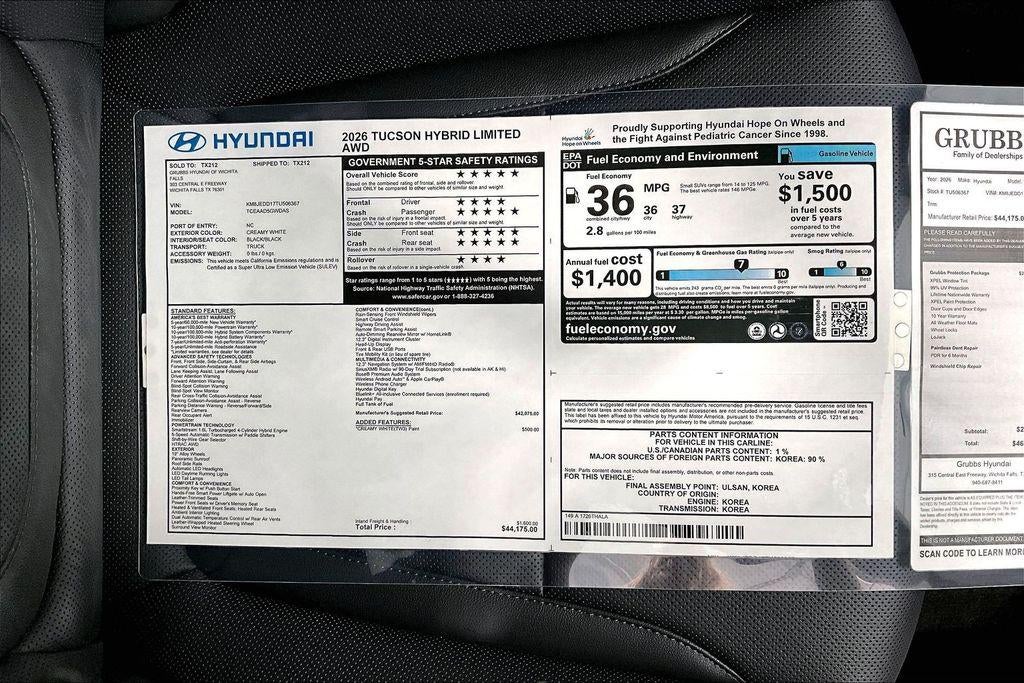 2026 Hyundai TUCSON HYBRID Limited