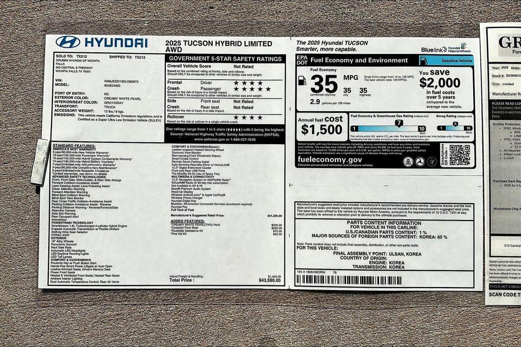 2025 Hyundai TUCSON HYBRID Limited