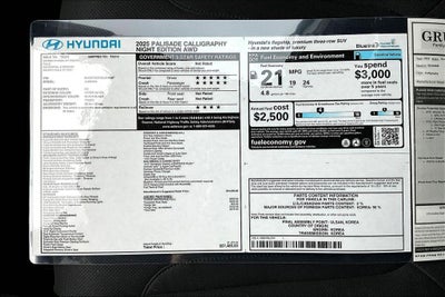 2025 Hyundai PALISADE Calligraphy Night Edition AWD