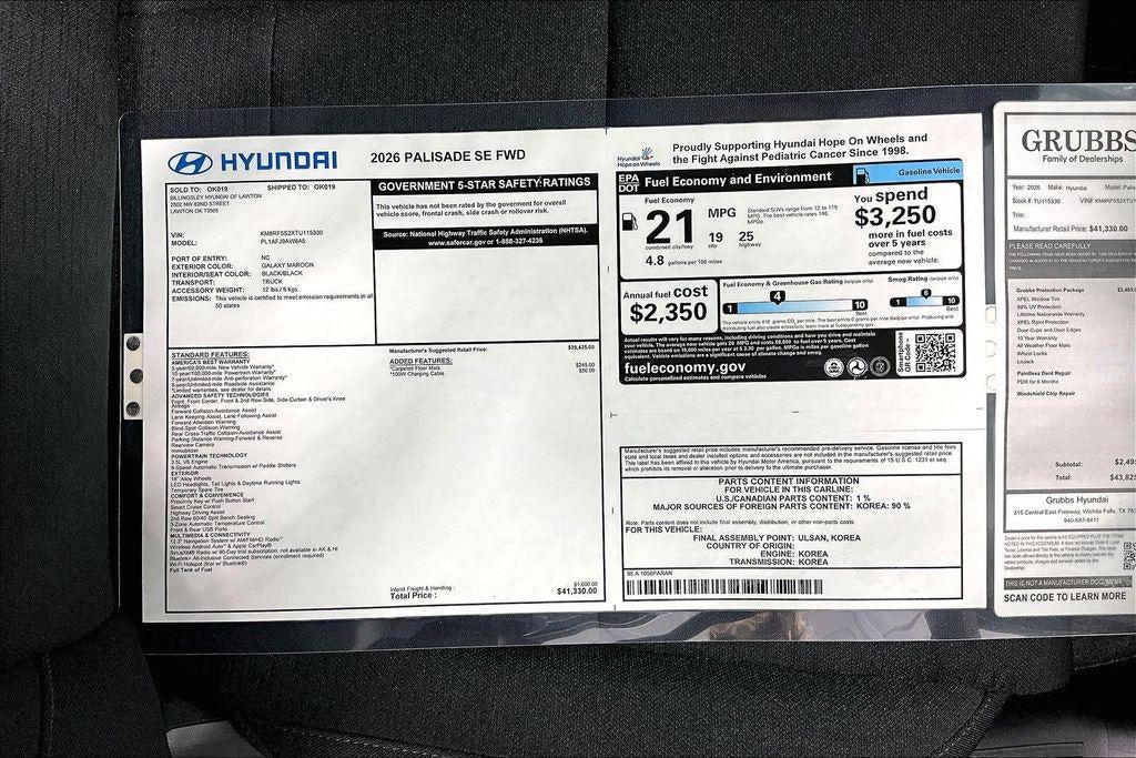 2026 Hyundai PALISADE SE FWD