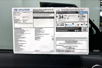 2026 Hyundai PALISADE HYBRID Blue SEL Premium 7P