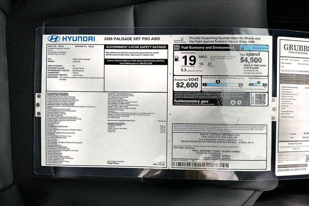 2026 Hyundai PALISADE XRT Pro