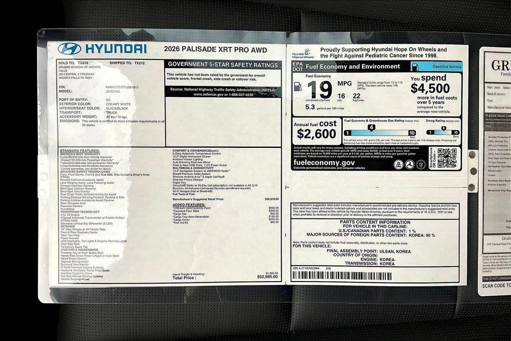 2026 Hyundai PALISADE XRT Pro