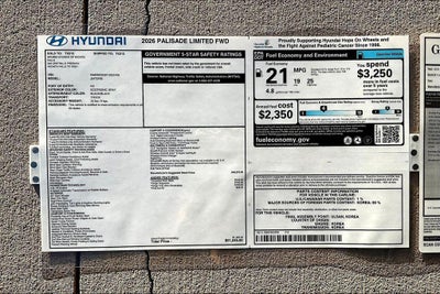 2026 Hyundai PALISADE Limited FWD