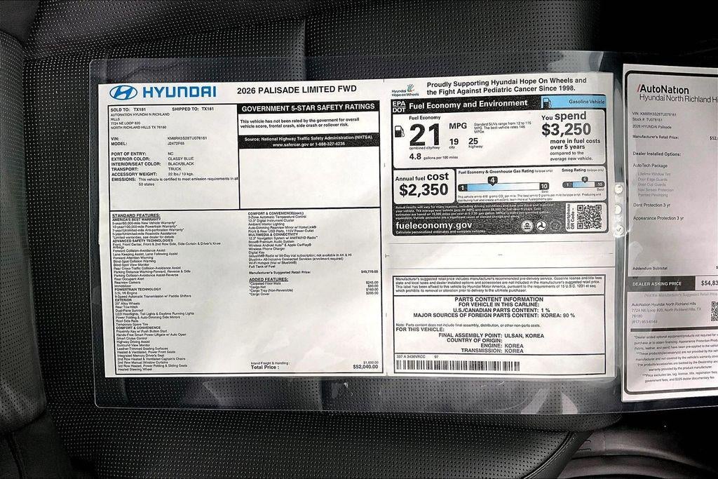 2026 Hyundai PALISADE Limited FWD