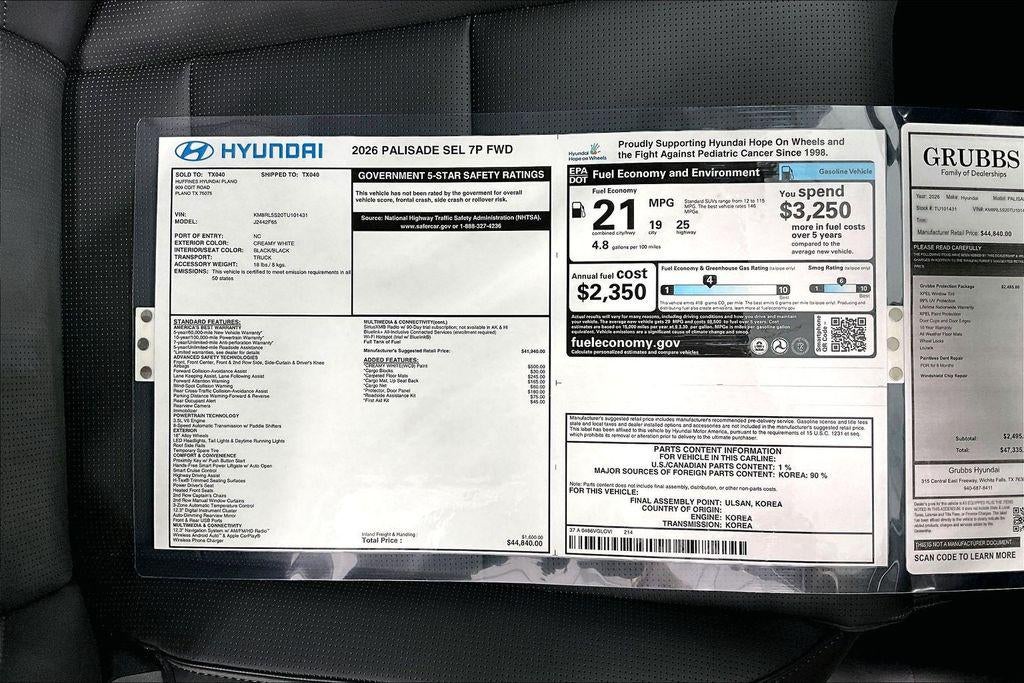 2026 Hyundai PALISADE SEL FWD