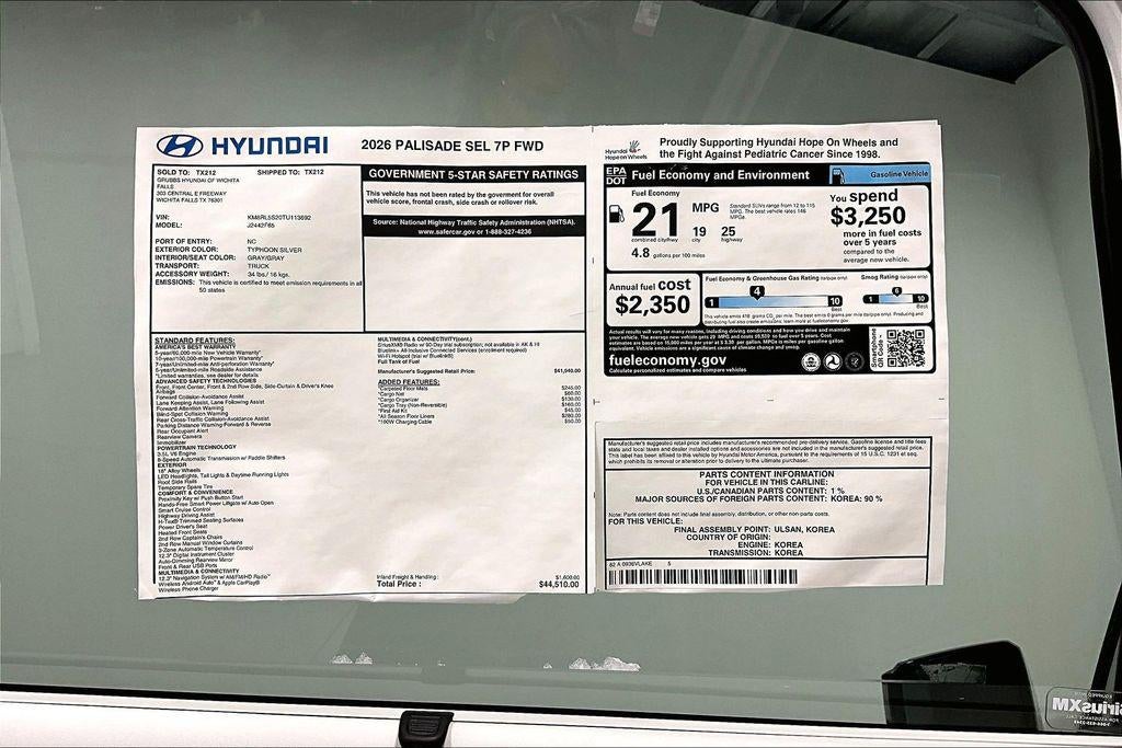 2026 Hyundai PALISADE SEL FWD