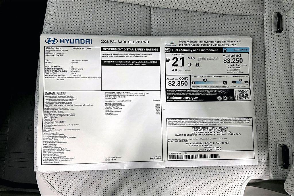 2026 Hyundai PALISADE SEL FWD