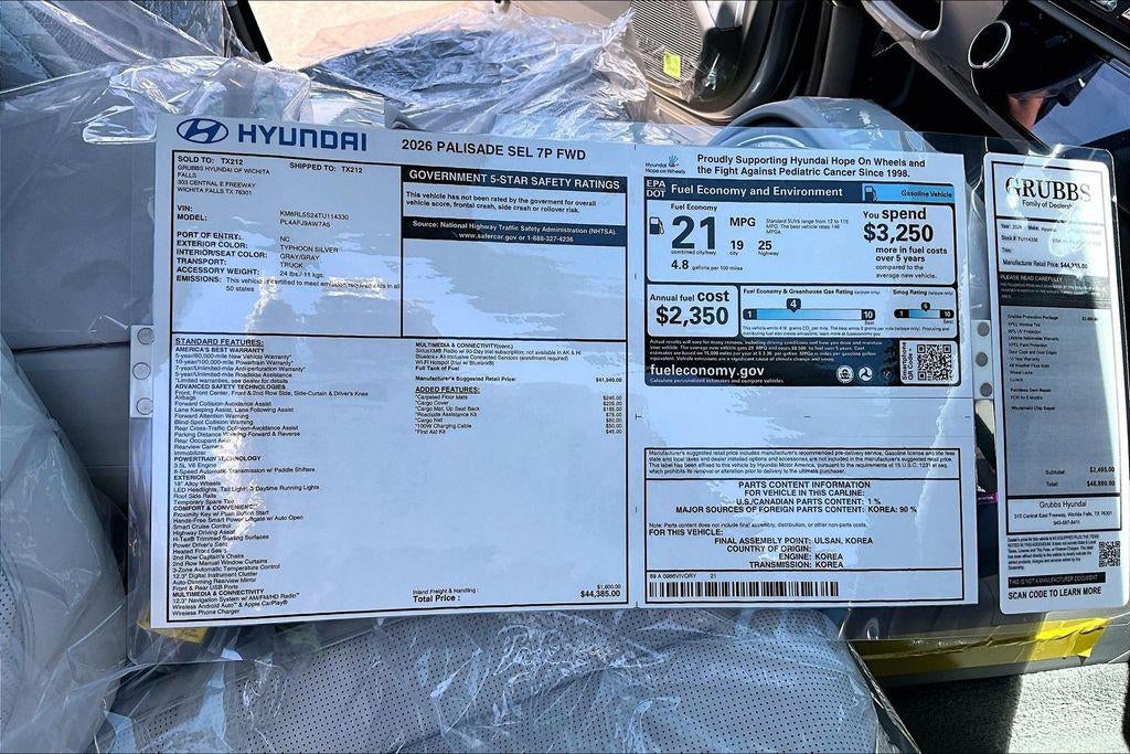 2026 Hyundai PALISADE SEL FWD