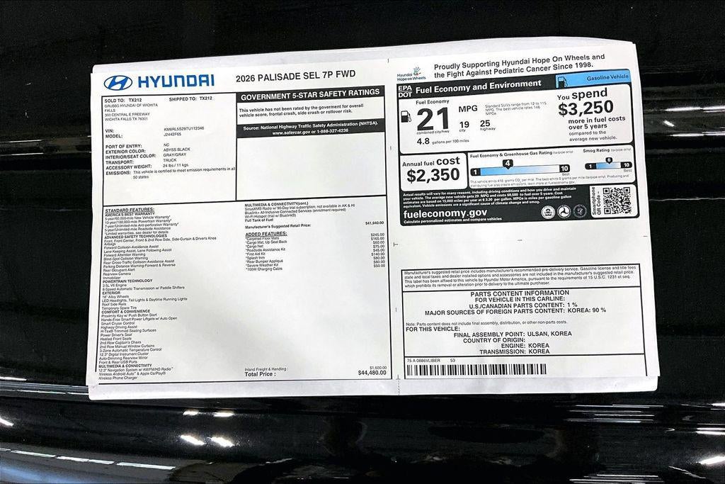 2026 Hyundai PALISADE SEL FWD
