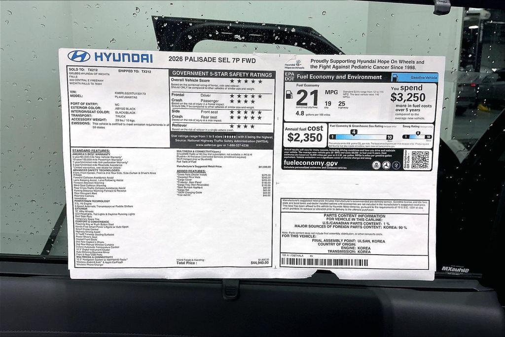 2026 Hyundai PALISADE SEL FWD