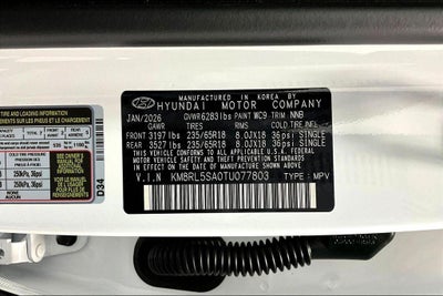 2026 Hyundai PALISADE HYBRID Blue SEL 7P