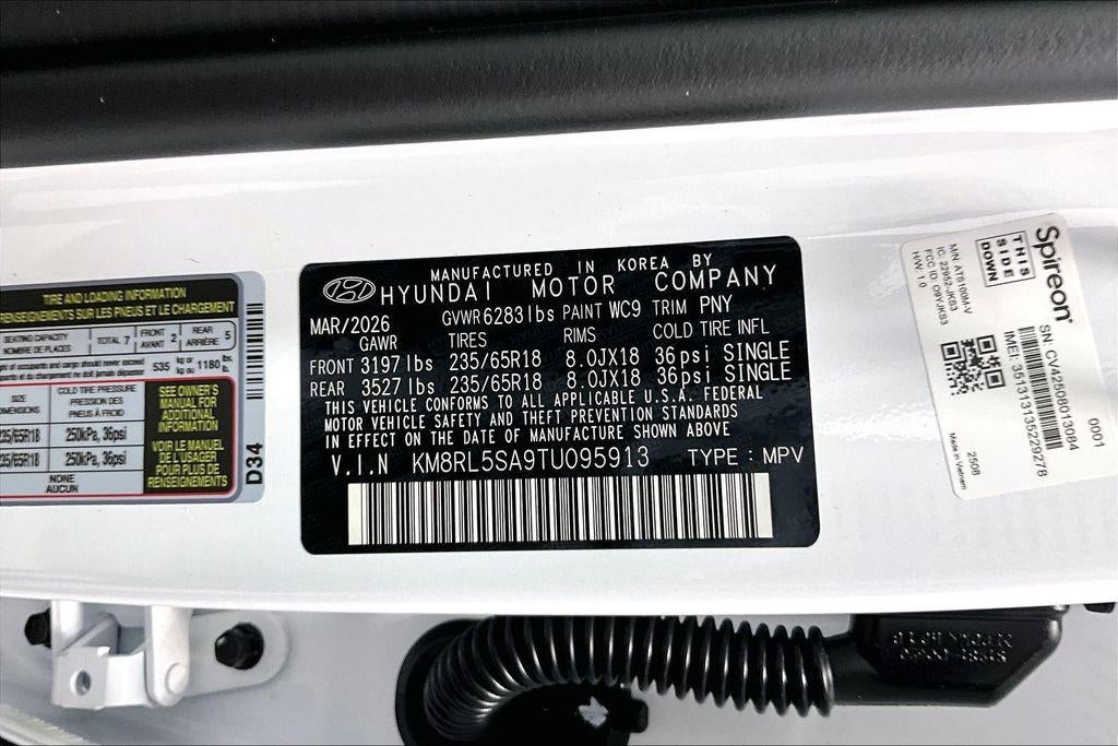 2026 Hyundai PALISADE HYBRID Blue SEL 7P
