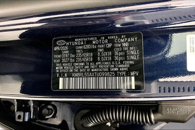 2026 Hyundai PALISADE HYBRID Blue SEL 7P
