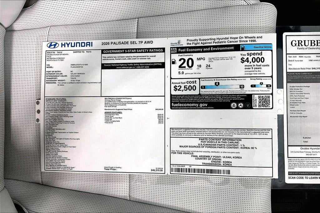 2026 Hyundai PALISADE SEL AWD
