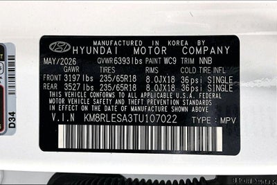 2026 Hyundai PALISADE HYBRID SEL 7P