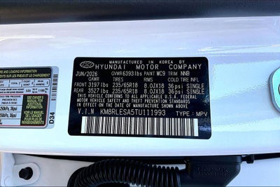2026 Hyundai PALISADE HYBRID SEL 7P