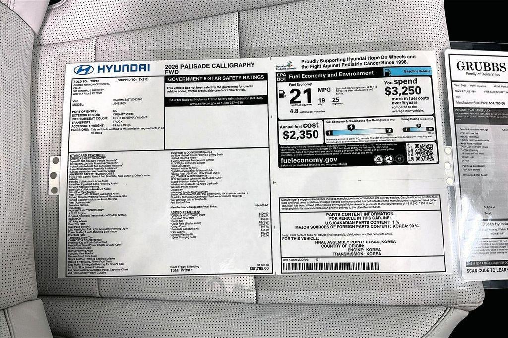 2026 Hyundai PALISADE Calligraphy FWD