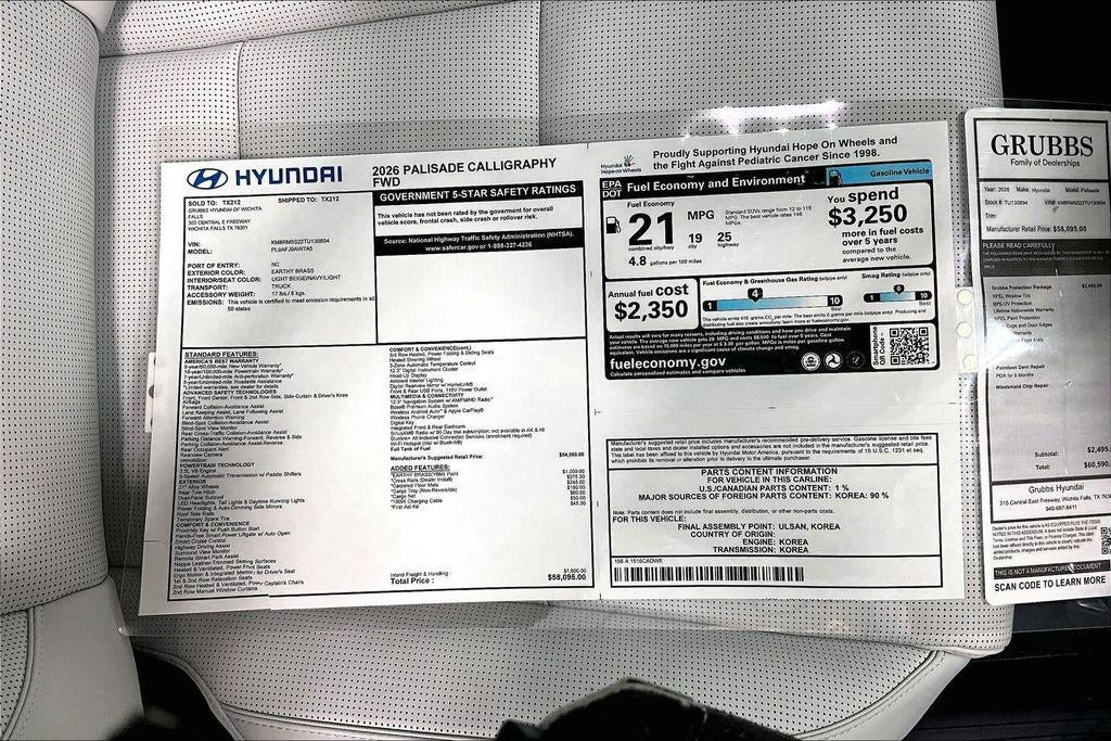 2026 Hyundai PALISADE Calligraphy FWD