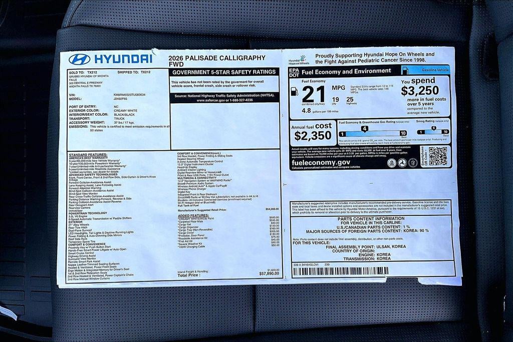 2026 Hyundai PALISADE Calligraphy FWD