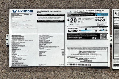 2026 Hyundai PALISADE Calligraphy AWD