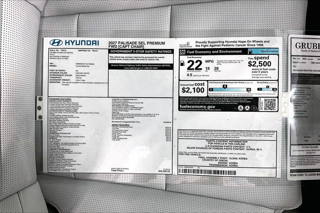 2027 Hyundai PALISADE SEL Premium FWD