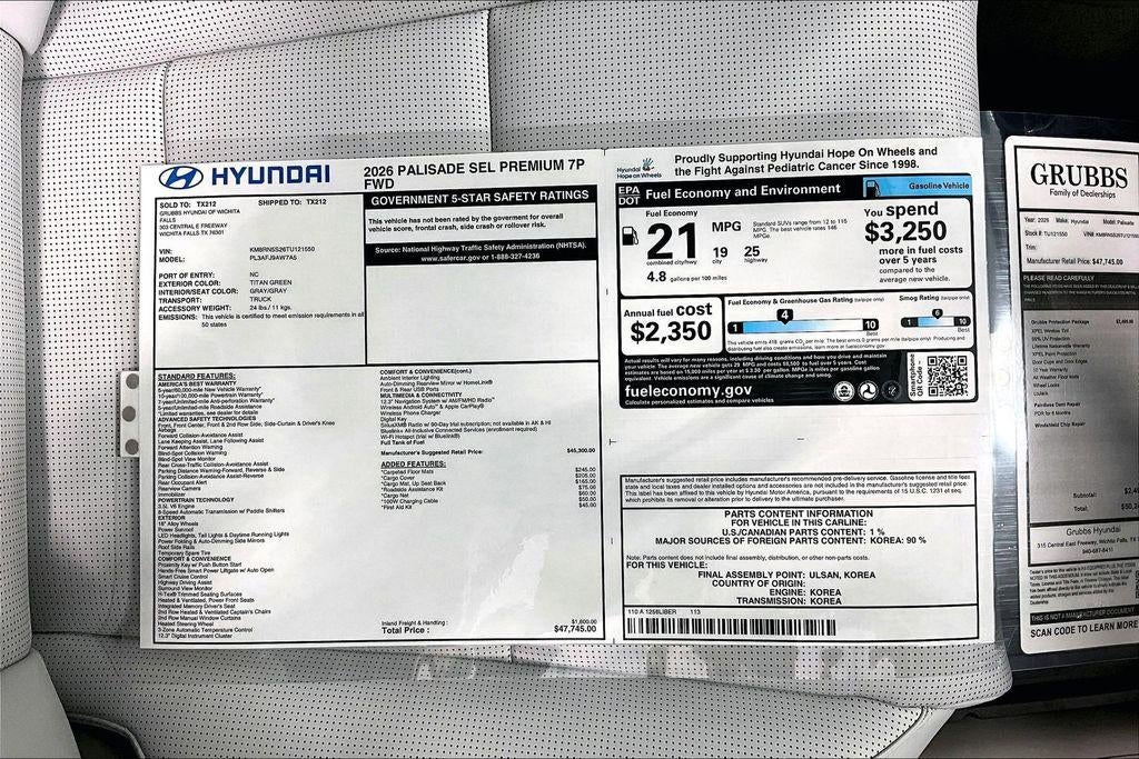 2026 Hyundai PALISADE SEL Premium FWD