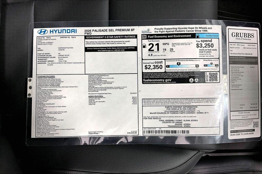 2026 Hyundai PALISADE SEL Premium FWD