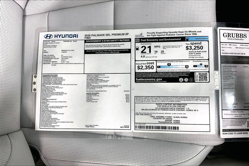 2026 Hyundai PALISADE SEL Premium FWD