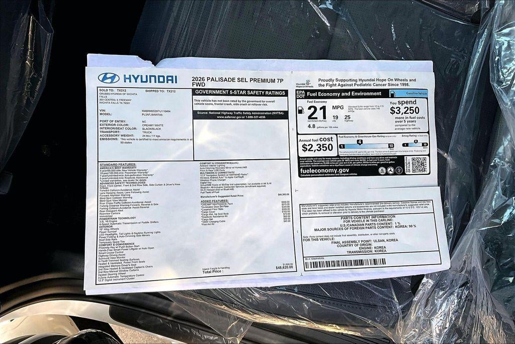 2026 Hyundai PALISADE SEL Premium FWD