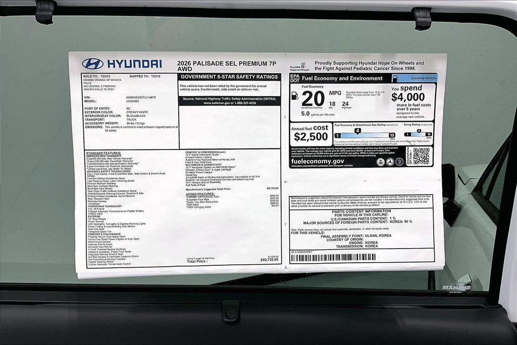 2026 Hyundai PALISADE SEL Premium AWD