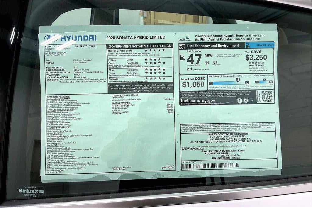 2026 Hyundai SONATA HYBRID Limited