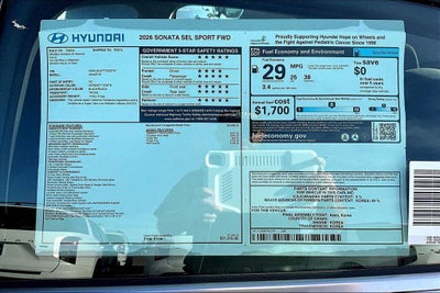 2026 Hyundai SONATA SEL Sport