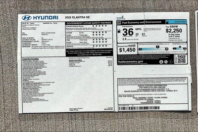 2025 Hyundai ELANTRA SE