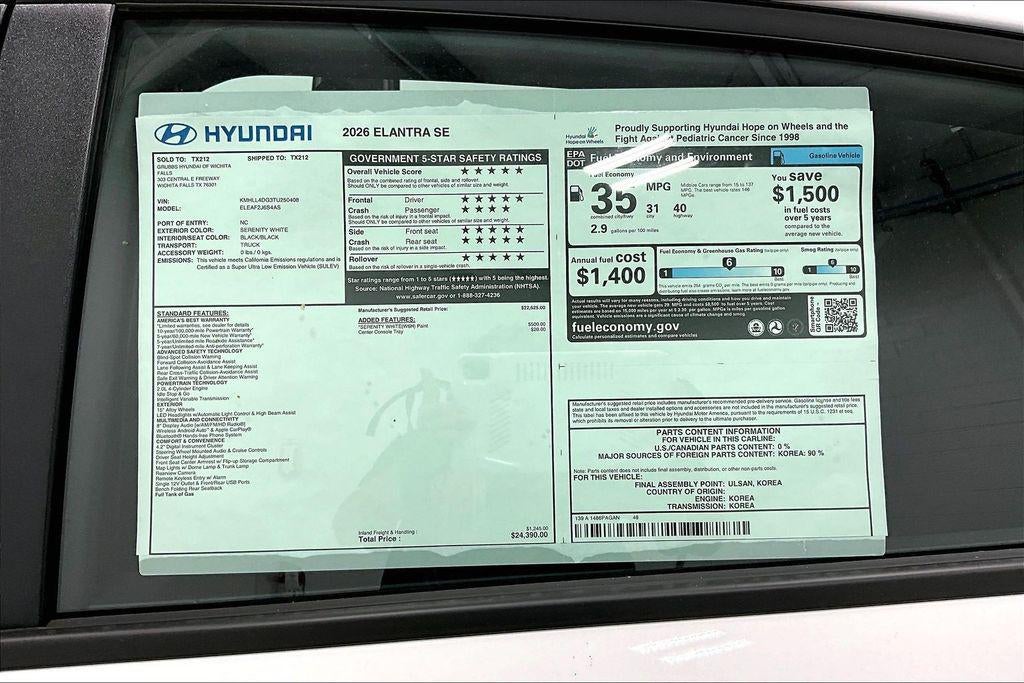 2026 Hyundai ELANTRA SE