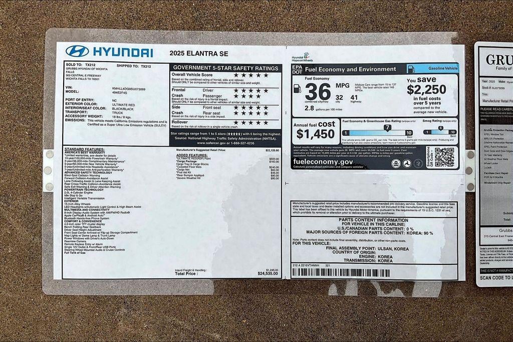 2025 Hyundai ELANTRA SE