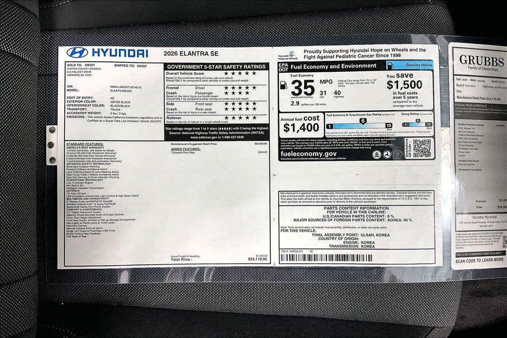 2026 Hyundai ELANTRA SE
