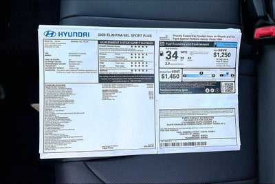 2026 Hyundai ELANTRA SEL Sport Plus