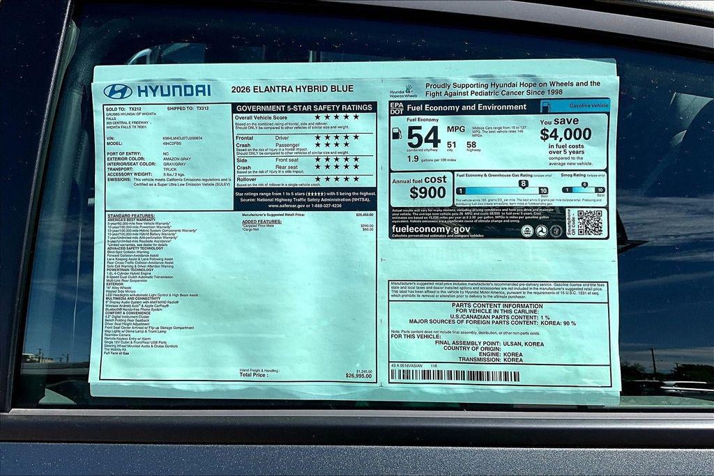 2026 Hyundai ELANTRA HYBRID Blue