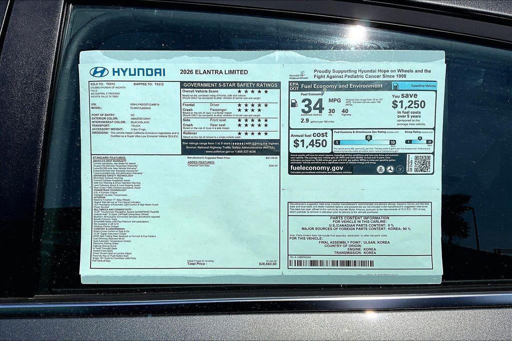 2026 Hyundai ELANTRA Limited