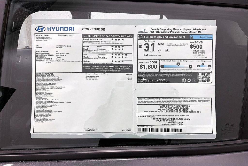 2026 Hyundai VENUE SE
