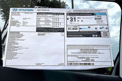 2026 Hyundai VENUE SE