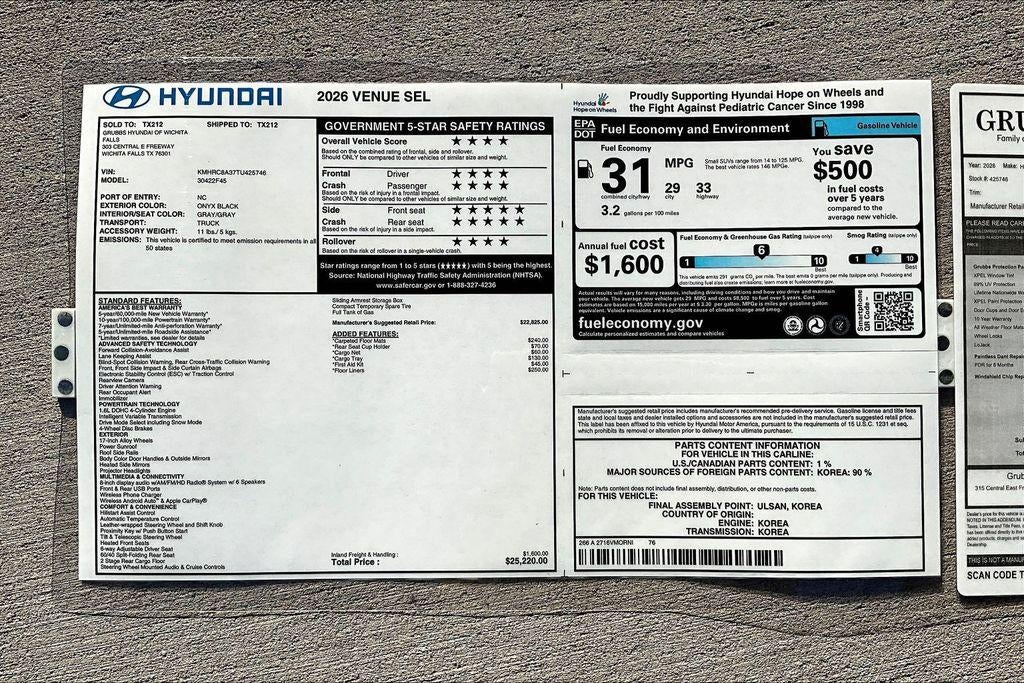 2026 Hyundai VENUE SEL