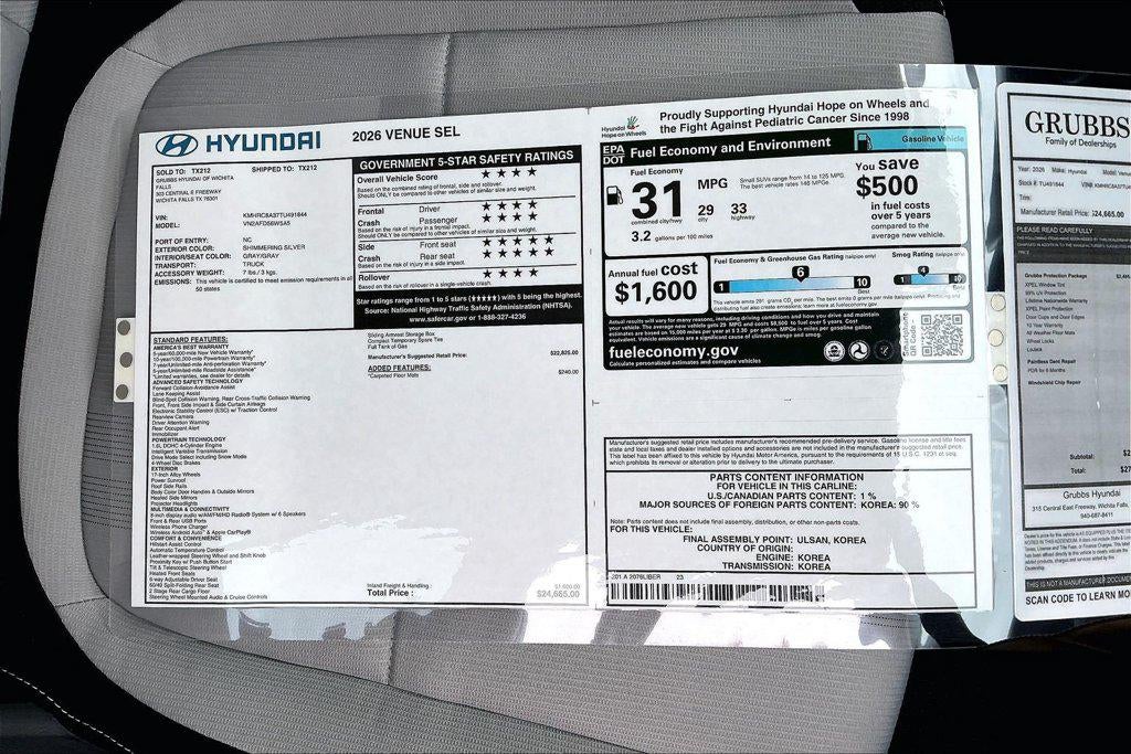 2026 Hyundai VENUE SEL