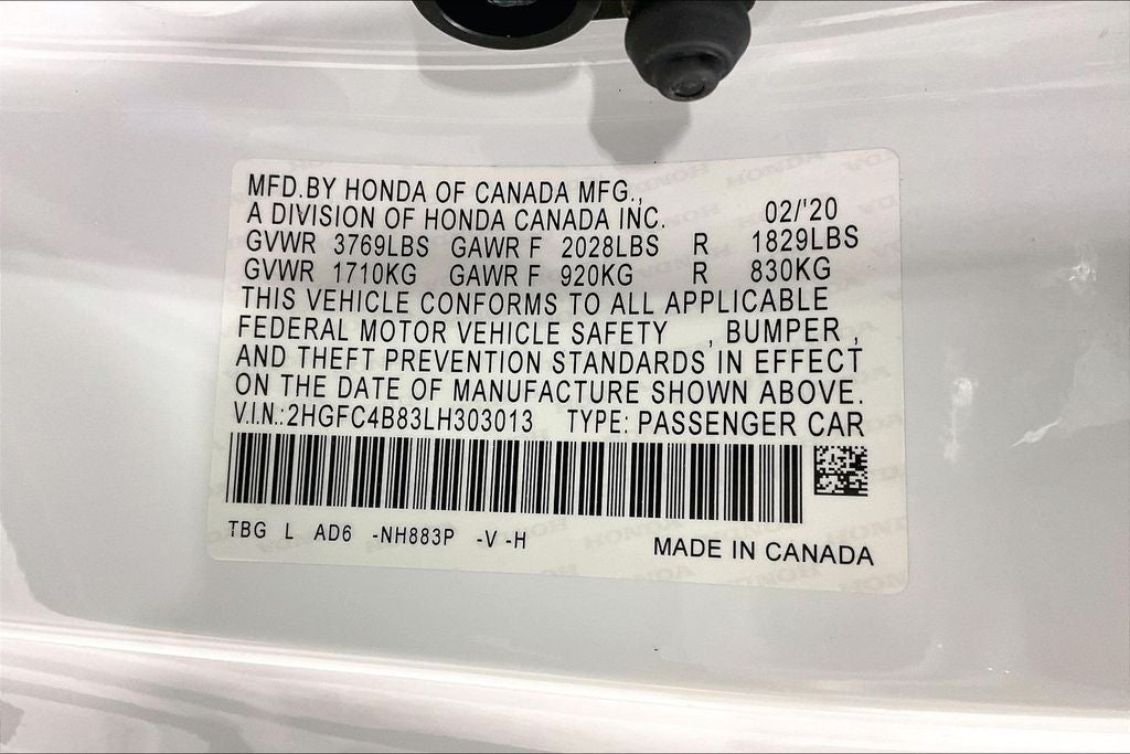 2020 Honda Civic Coupe Sport